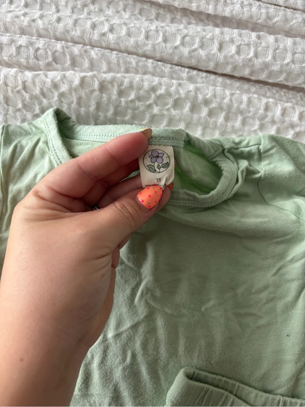 Kids Light Green Pajama Set - Short Sleeve Top & Shorts